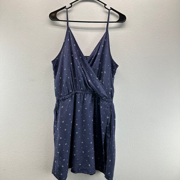 Toad&Co Hillrose SL Dress Blue Wrap Med Travel Vacation Summer - Picture 2 of 14